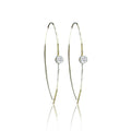 14k Hammered Diamond Earrings