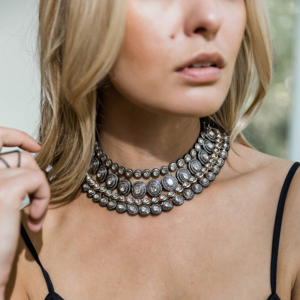 Sliced Diamond Necklace