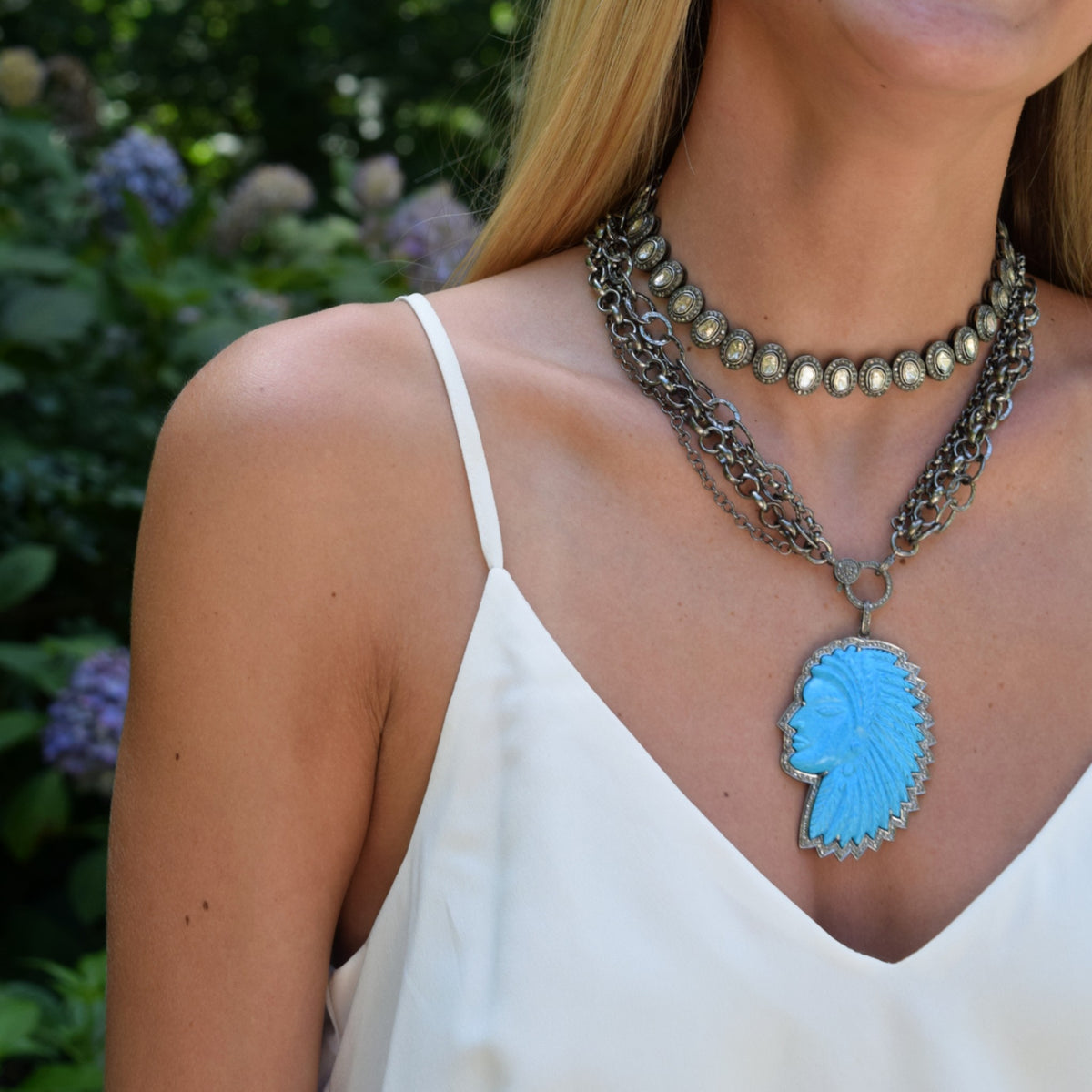 Turquoise Headdress Pendant