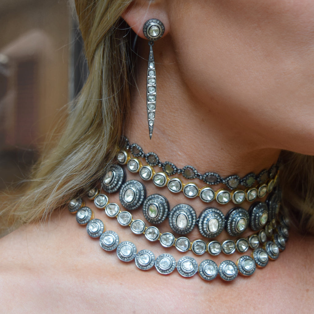 Sliced Diamond Necklace
