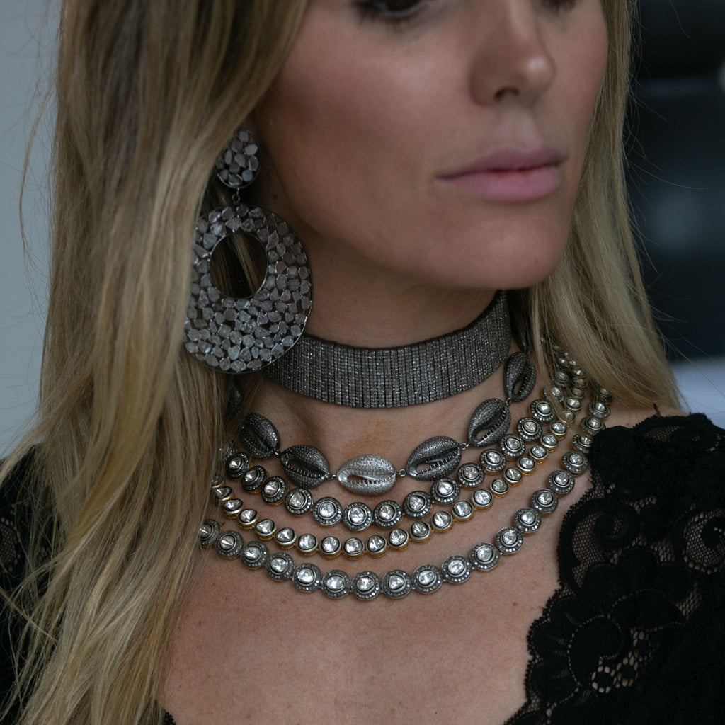 Sliced Diamond Necklace